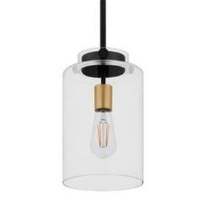 Hampton Bay Mullins 1-Light Coal & Honey Gold Mini Pendant, Kitchen Pendant